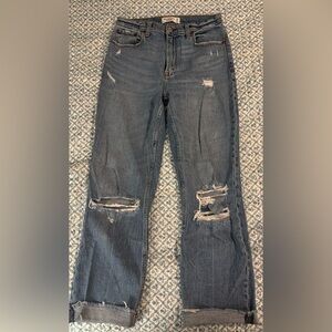 Abercrombie and Fitch Ankle Straight Jeans Ultra High Rise Size 29 8L